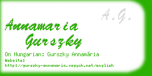 annamaria gurszky business card